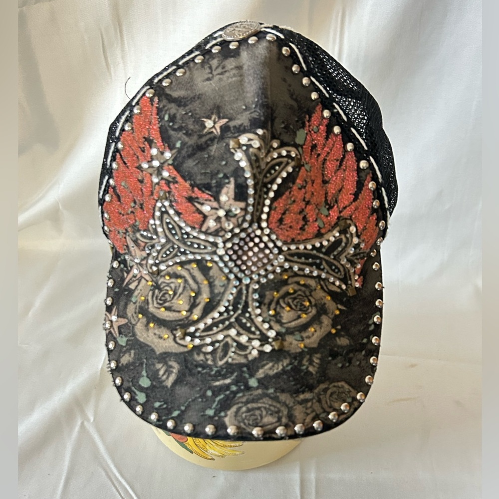 Stephanie Headwear Trucker Cap, Studded/blinged, One Size